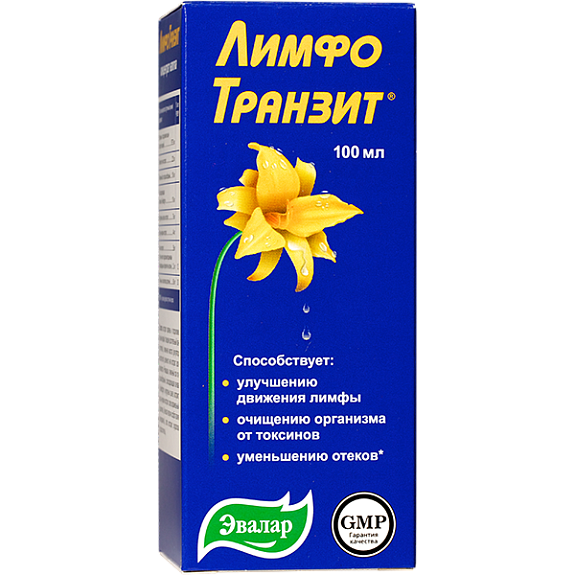 ЛимфоТранзит Эвалар для очищения организма от токсинов и снятия отеков, 100 мл