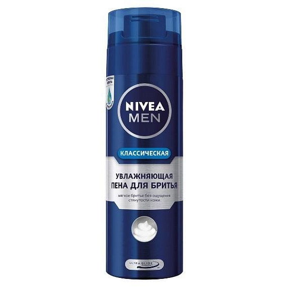 Пена для бритья классический, защита и уход 2 в 1 Nivea for Men, 200 мл