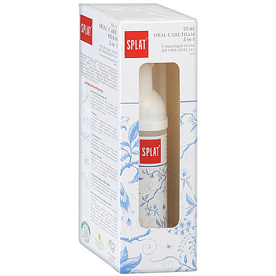 Очищающая пенка oral care foam для зубов и десен мята Splat, 50 мл