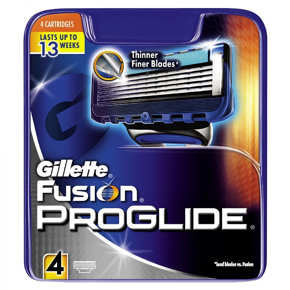 Сменные кассеты для бритья Gillette Fusion ProGlide, 4 шт