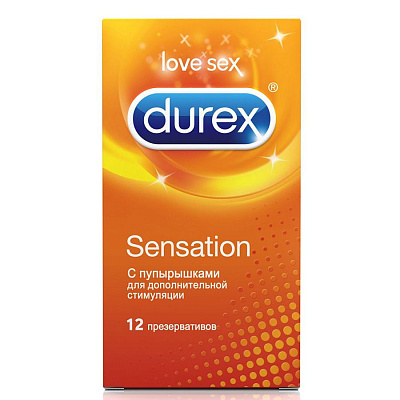 Презервативы с пупырышками sensation Durex, 12 шт
