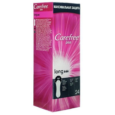 Ежедневные прокладки Carefree Long Plus, 24 шт