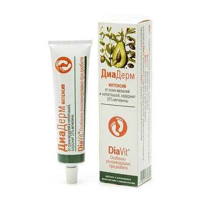 Крем для ног ДиаДерм Интенсив от сухих мозолей и натоптышей DiaVit, 75 мл