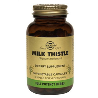 Солгар Молочный чертополох  Восстановление клеток печени Solgar  450 мг, 50 капсул