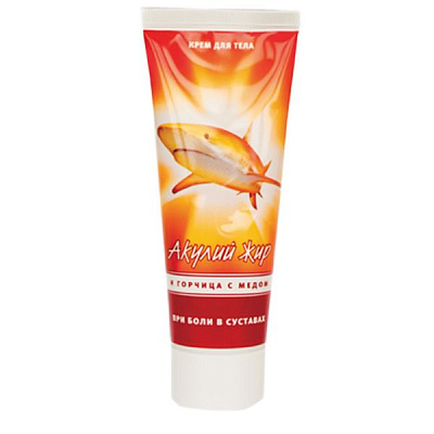 Крем от боли в суставах горчица с медом Акулий жир, 75 мл