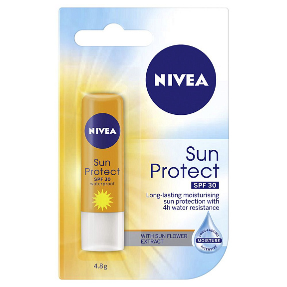 Солнцезащитный бальзам для губ Nivea Lip Care Sun Protect Lip Balm SPF30, 4,8 г