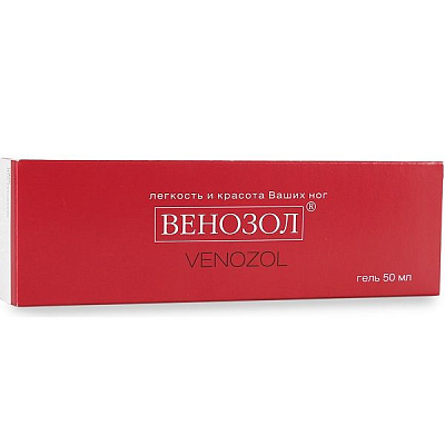 Гель Венозол против варикозной болезни вен и тяжести ног, 50 мл
