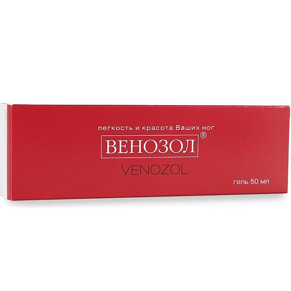 Гель Венозол против варикозной болезни вен и тяжести ног, 50 мл