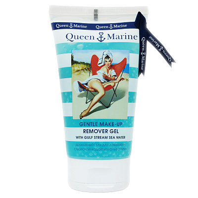 Гель для демакияжа деликатный с морской водой из гольфстрима Queen Marine, 150 мл