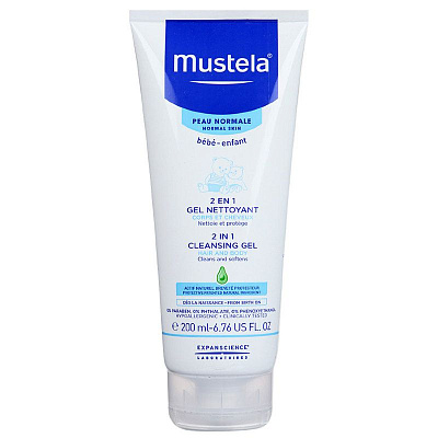 Гель шампунь для купания 2в1 Mustela, 200 мл