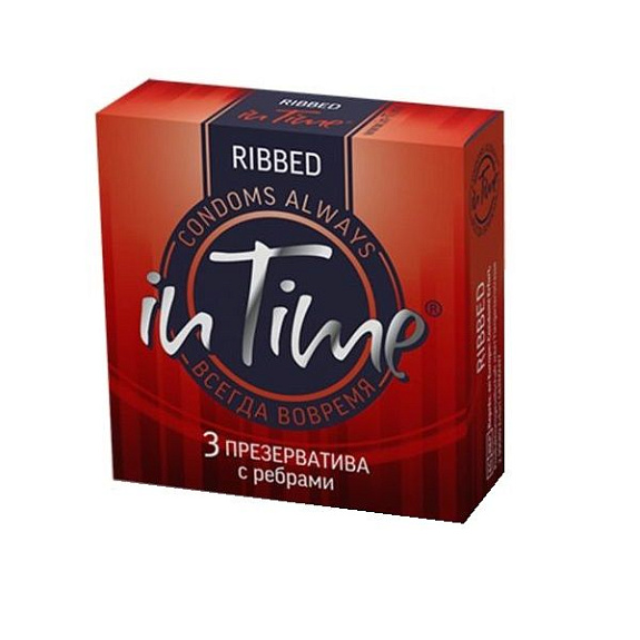 Ребристые презервативы In Time Ribbed, 3 шт