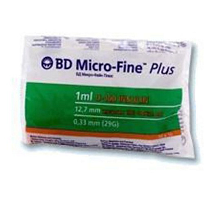 Шприц инсулиновый micro-fine plus 1 мл u-100 0.33х12.7 мм Becton Dickinson, 10 шт