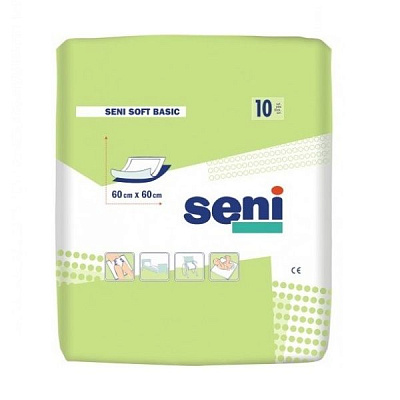 Гигиенические пеленки soft basic 90 см x 60 см Seni, 10 шт