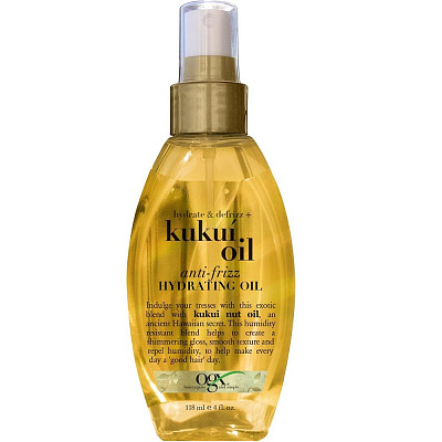 Масло-спрей для увлажнения и гладкости волос с маслом гавайского ореха OGX, 118 мл