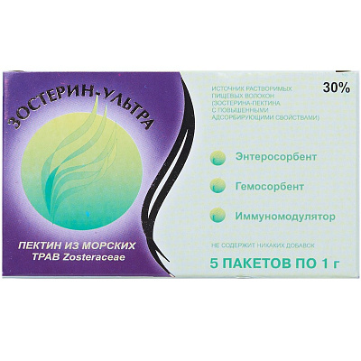 Энтеросорбент Зостерин Ультра 30% 1г, 5 пакетов