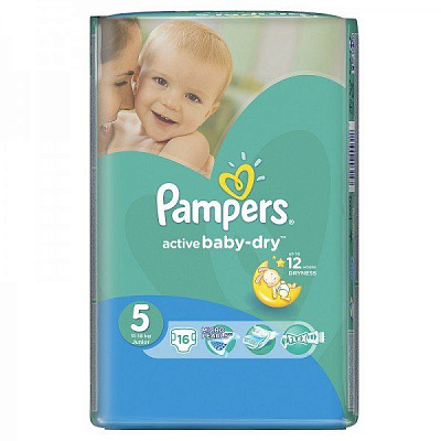 Подгузники для детей Active Baby Junior Pampers 11-18 кг, 16 шт