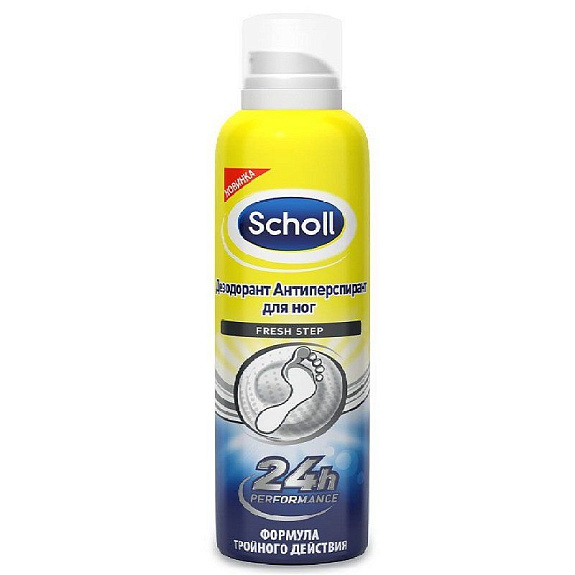 Дезодорант-антиперспирант для ног Scholl, 150 мл