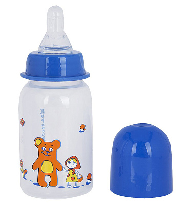 Бутылочка полипропиленовая с силиконовой соской Курносики, 120 мл