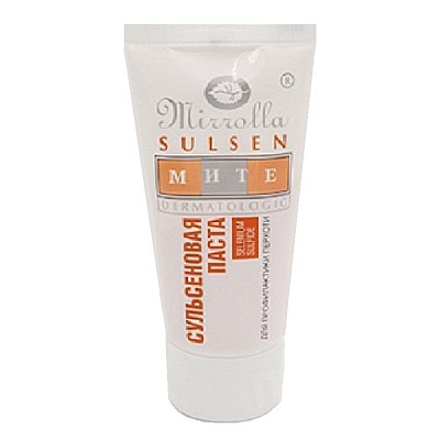 Паста против перхоти сульсеновая 1% Миролла сульсен мите, 40 мл