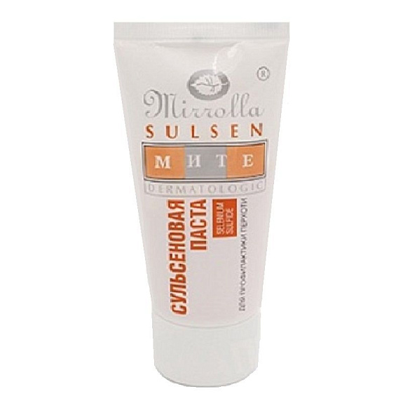 Паста против перхоти сульсеновая 1% Миролла сульсен мите, 40 мл