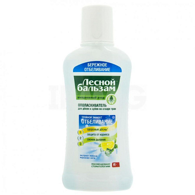 Ополаскиватель для десен тройной эффект бережное отбеливание Лесной Бальзам, 370 мл