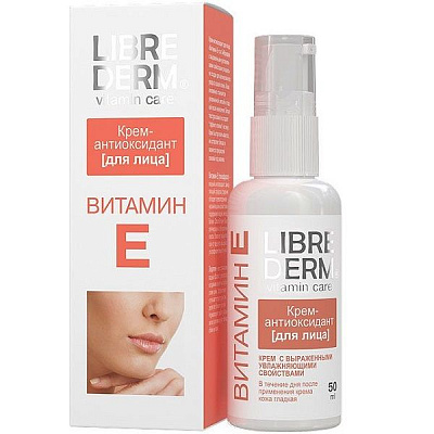 Крем-антиоксидант для лица с выраженными увлажняющими свойствами Librederm Витамин Е, 50 мл