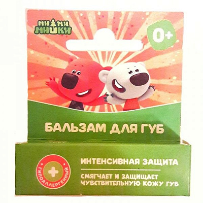 Детский бальзам для губ Ми-ми-мишки Интенсивная защита гипоаллергенный, 4,2 г