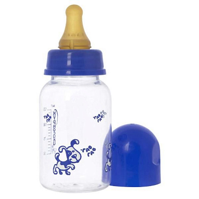 Бутылочка с латексной соской Курносики, 125 мл