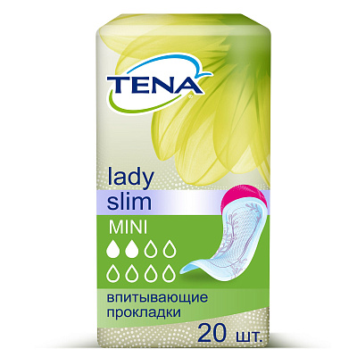 Впитывающие прокладки Tena Lady Slim Mini, 20 шт