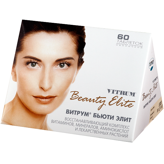 Восстанавливающий комплекс витаминов, минералов, аминокислот и лекарственных растений Vitrum Beauty Elite, 60 таблеток