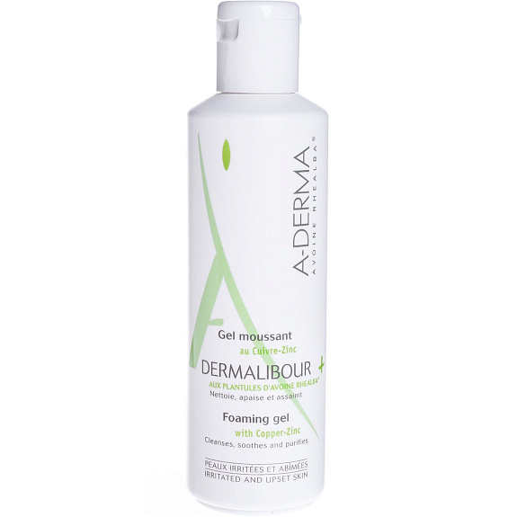 Очищающий гель A-Derma Dermalibour+ Дермалибур+, 250 мл