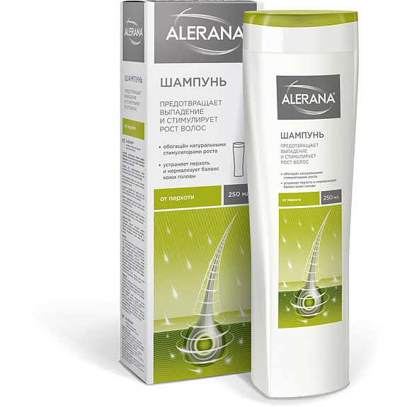 Шампунь от перхоти Устраняет шелушение кожи головы ALERANA®, 250 мл