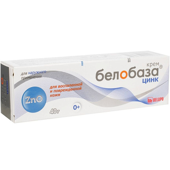 Крем Белобаза цинк для воспаленной и раздраженной кожи Belupo, 40 г