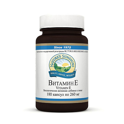 Витамин E НСП, Основной антиоксидант, NSP, 260 мг, 180 капсул