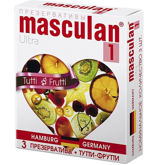 Презервативы Masculan 1 Ultra Тутти-Фрутти, 3 шт