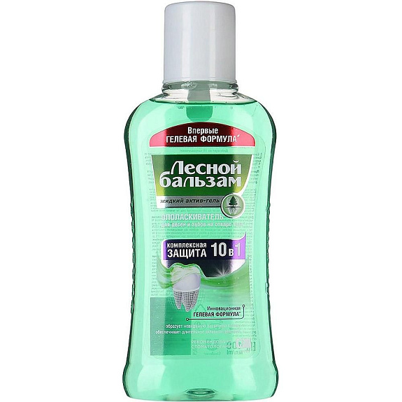 Ополаскиватель для полости рта Лесной бальзам комплексная защита 10 в 1, 400 мл