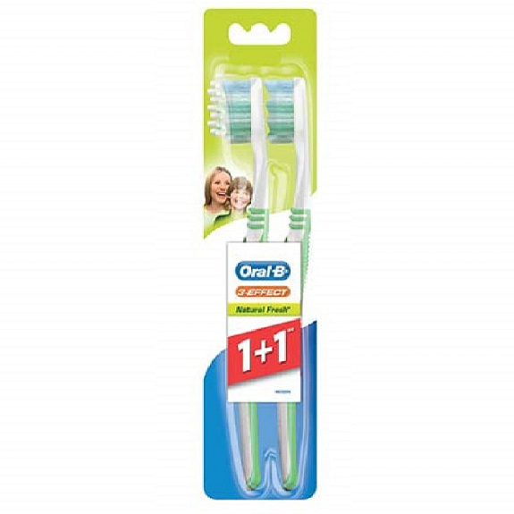 Зубная щетка натуральная свежесть средняя 40 Oral-B, 2 шт