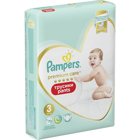 Подгузники-трусики для детей Pampers Premium Care Midi 6-11 кг, 70 шт