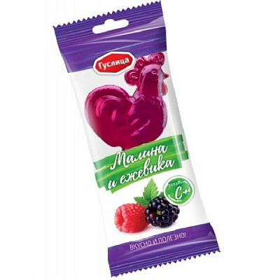 Леденец на палочке с витамином С Азбука Здоровья со вкусом малины и ежевики, 17 г