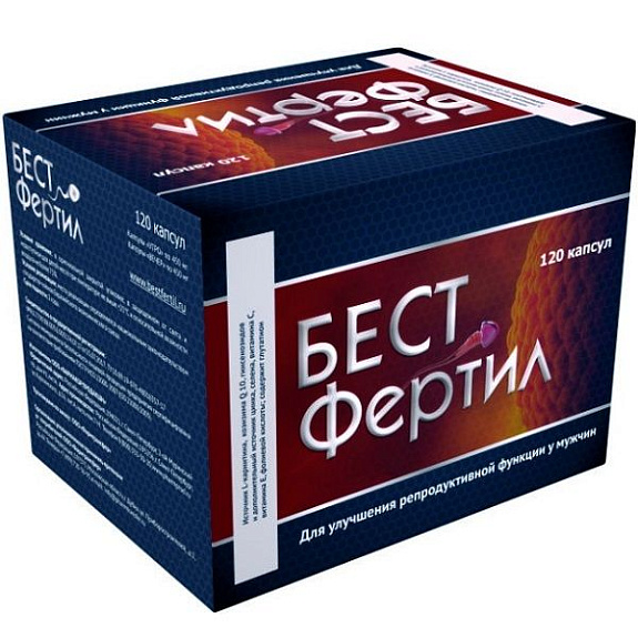 БестФертил для улучшения репродуктивной функции у мужчин, 120 шт