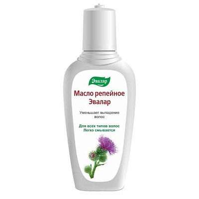 Масло репейное уменьшает выпадение волос Эвалар, 100 мл