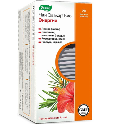 Чай Эвалар Био Энергия для поддержания энергии и работоспособности 1,5 г, 20 шт