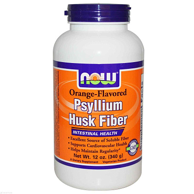 Подорожник + Стевия Psyllium Husk Fiber для очищения кишечника Now Foods, 340 г