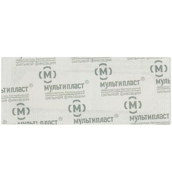 Бактерицидный лейкопластырь сильной фиксации Мультипласт, 3,8х3,8 см