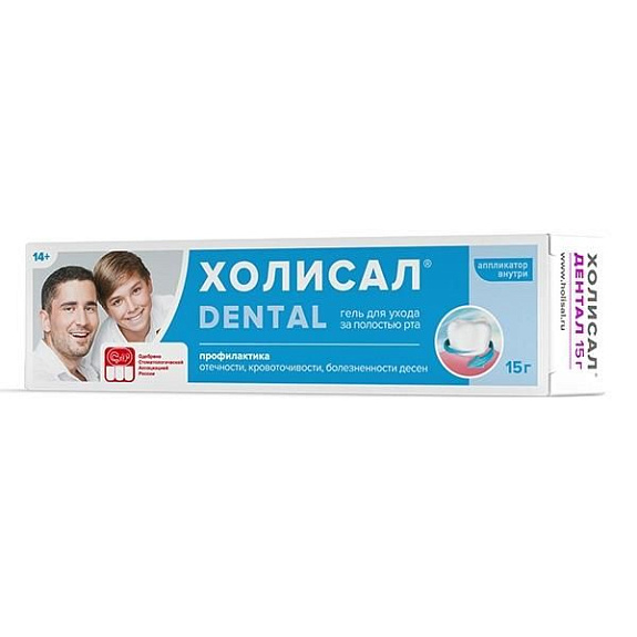 Стоматологический гель для ухода за полостью рта Холисал Dental, 15 г