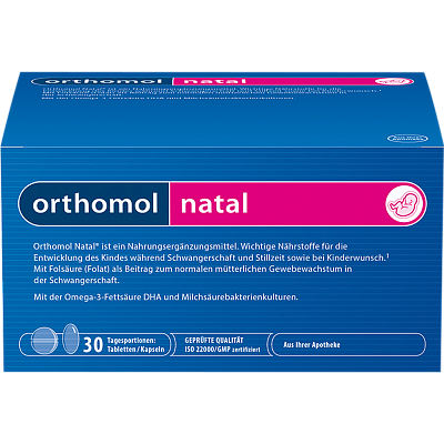 Orthomol Natal Все необходимое для беременной и кормящей женщины Ортомол Натал, таблетки + капсулы на 30 дней