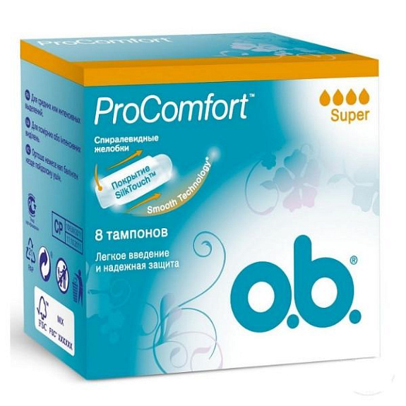 Тампоны ProComfort Super O.B., 8 шт