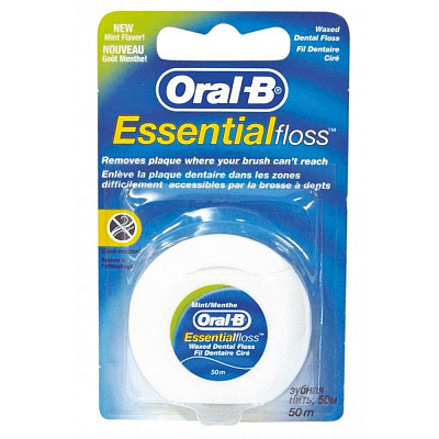 Зубная нить Essential Floss мятная Oral-B, 50 м