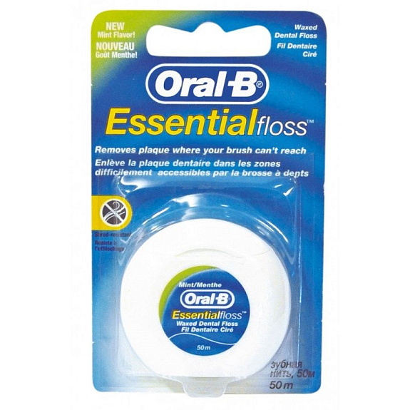 Зубная нить Essential Floss мятная Oral-B, 50 м