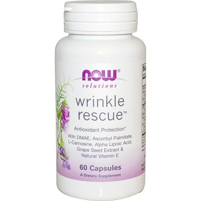 Wrinkle Rescue, Now Foods, 60 капсул